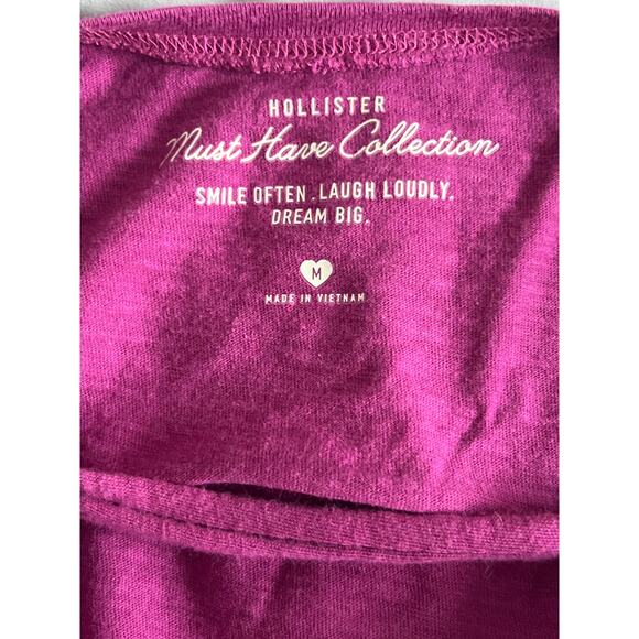 Hollister must have collection lace up low back sz M, magenta, long sleeve - Picture 4 of 4